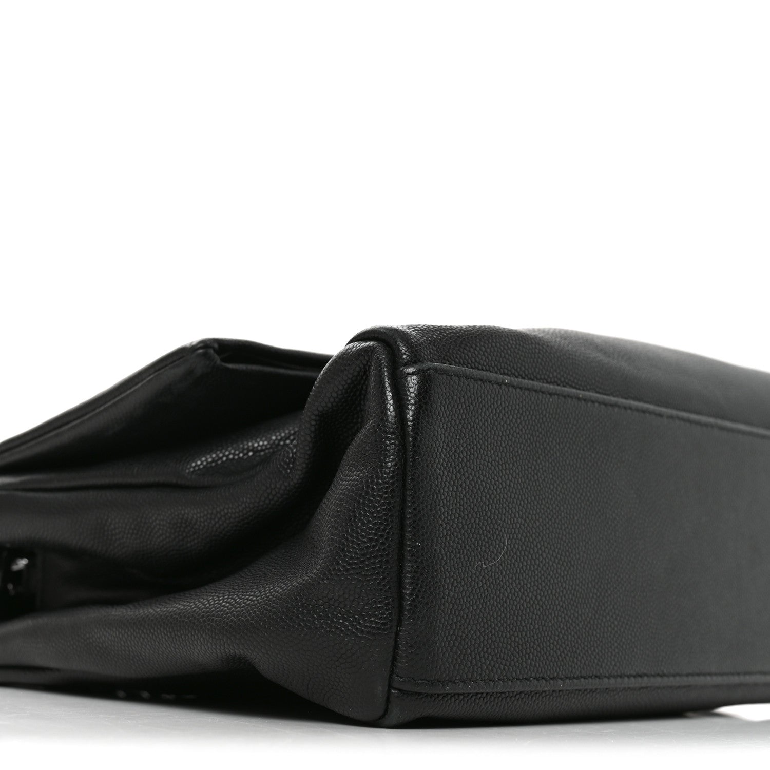 Saint Laurent Grain De Poudre Medium West Hollywood Monogram Fold-Over Black 9 of 10