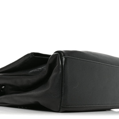 Saint Laurent Grain De Poudre Medium West Hollywood Monogram Fold-Over Black 9 of 10