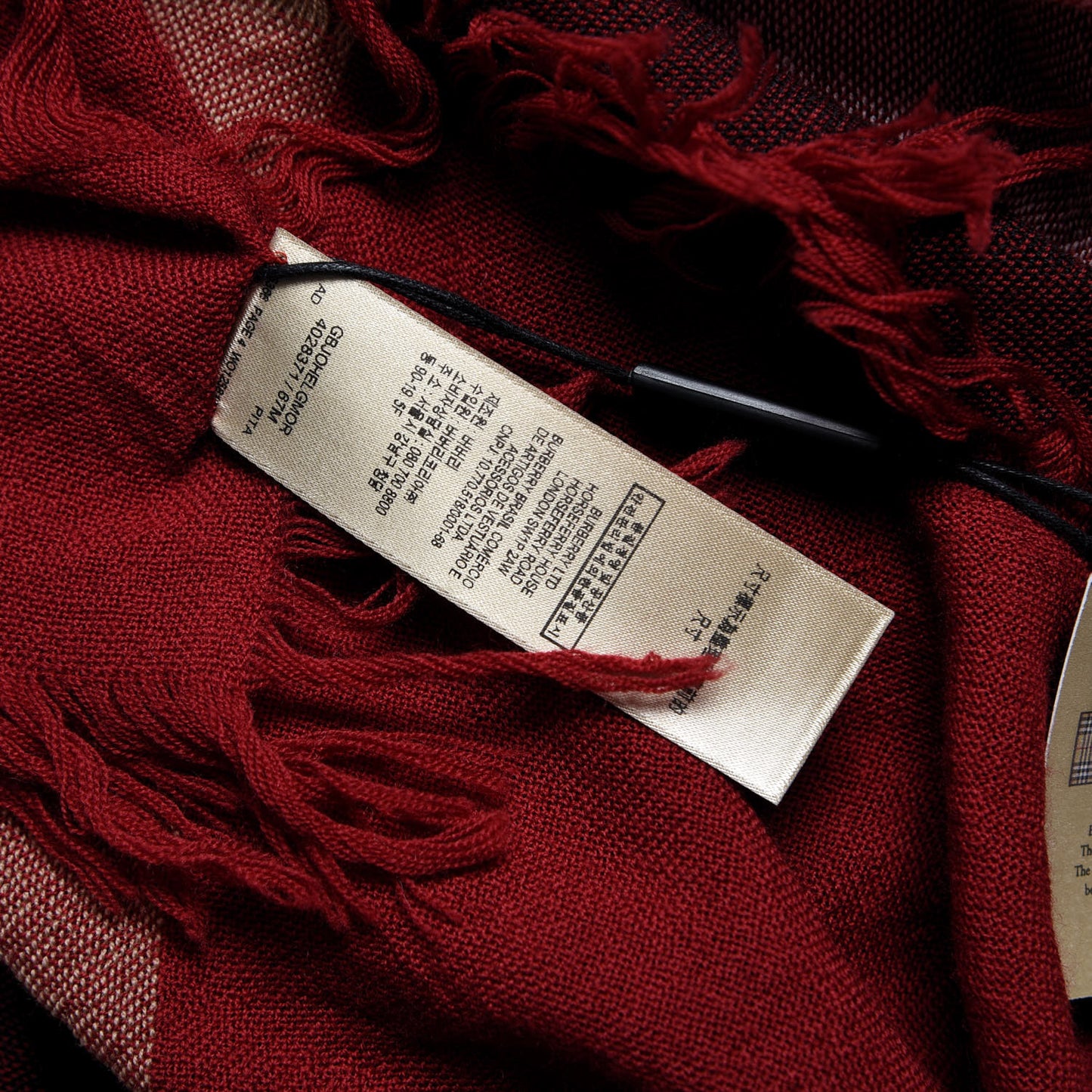 Wool Classic Check Scarf Parade Red