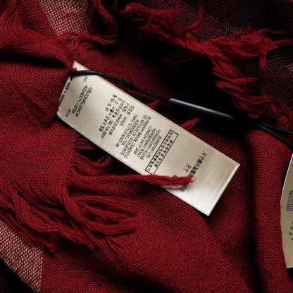 Burberry Wool Classic Check Scarf Parade Red 4 of 4