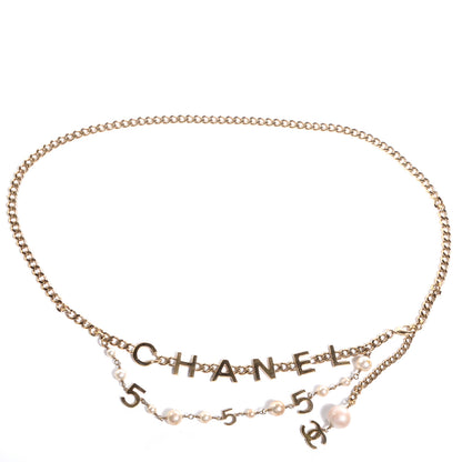 Chanel Pearl N°5 Chain Link CC Belt Gold 1 of 5