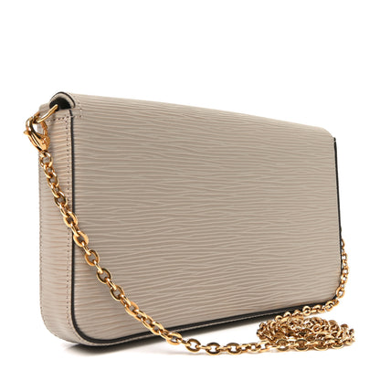 Louis Vuitton Epi Felicie Pochette Chain Wallet Galet 4 of 9