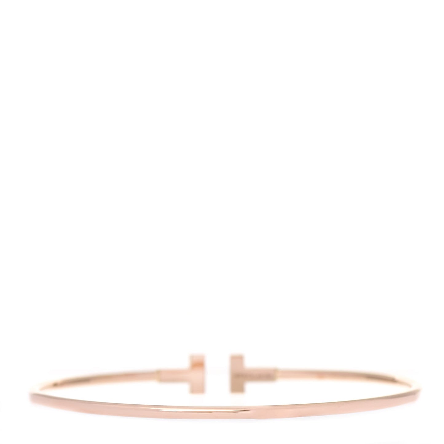 18K Rose Gold Narrow T Wire Bracelet