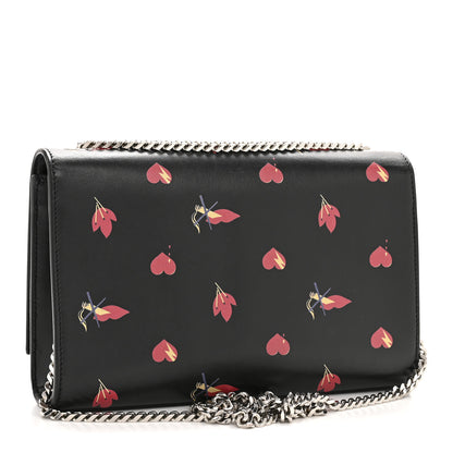Saint Laurent Calfskin Medium Heart Bolts Monogram Kate Satchel Black 3 of 15