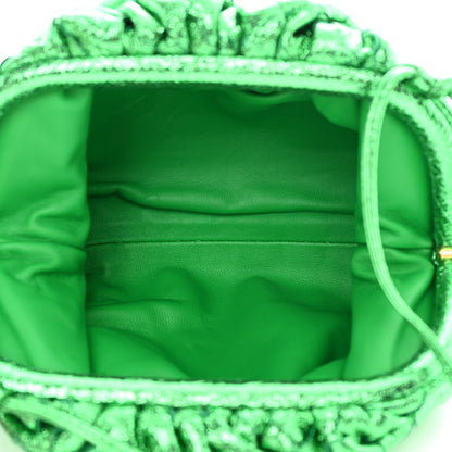 Bottega Veneta Metallic Nappa Intrecciato The Mini Pouch Parakeet 5 of 10