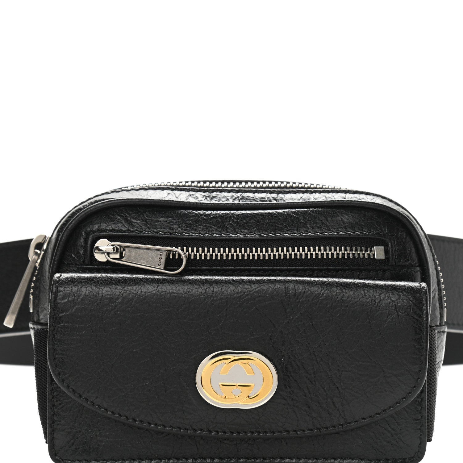 Gucci Fluffy Calfskin Mini Morpheus Belt Bag 80 32 Black 9 of 10