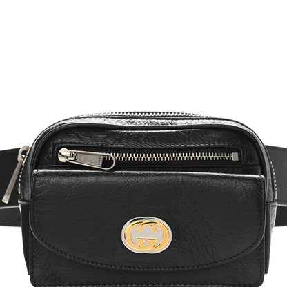 Gucci Fluffy Calfskin Mini Morpheus Belt Bag 80 32 Black 9 of 10