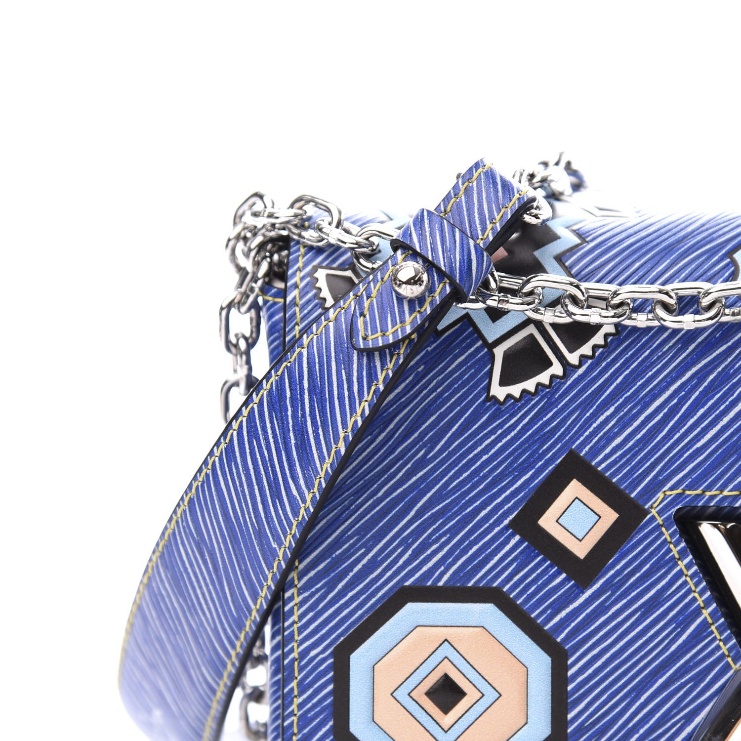 Louis Vuitton Epi Azteque Twist Shoulder Bag MM Denim Light 13 of 13