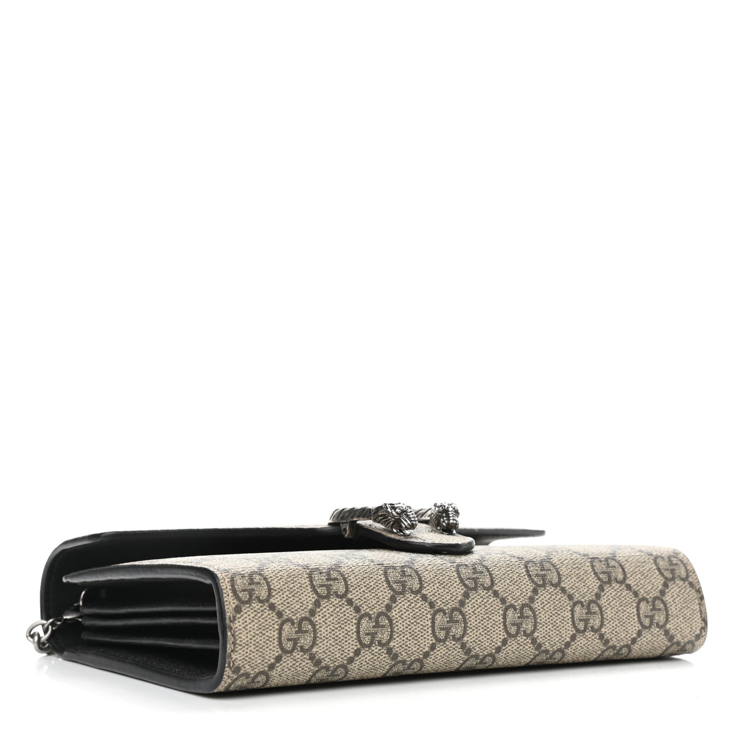 GG Supreme Monogram Mini Dionysus Chain Wallet Beige Black