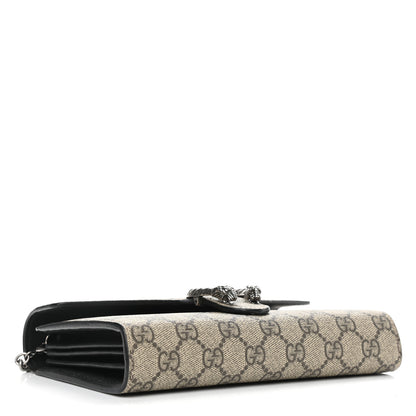 Gucci GG Supreme Monogram Mini Dionysus Chain Wallet Beige Black 4 of 10
