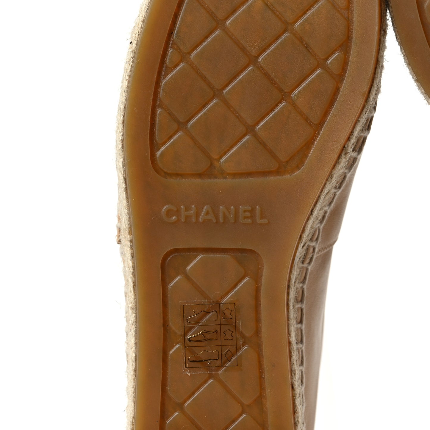 Lambskin CC Espadrilles 40 Beige Black