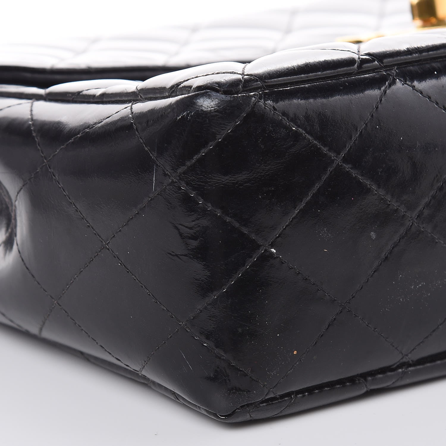 Chanel Patent Quilted Jumbo Single Flap Black 9 of 10
