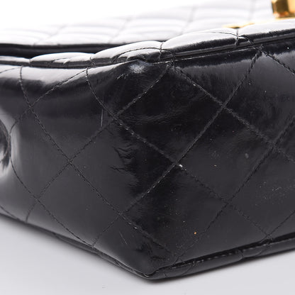 Chanel Patent Quilted Jumbo Single Flap Black 9 of 10