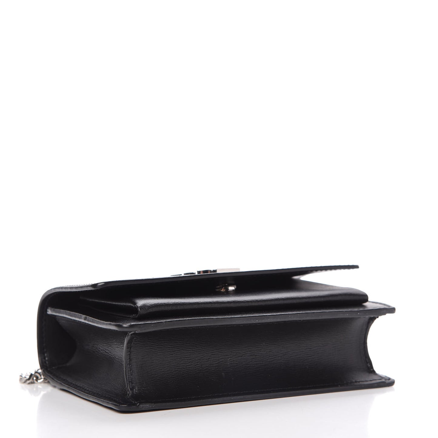 Calfskin Monogram Sunset Chain Wallet Black