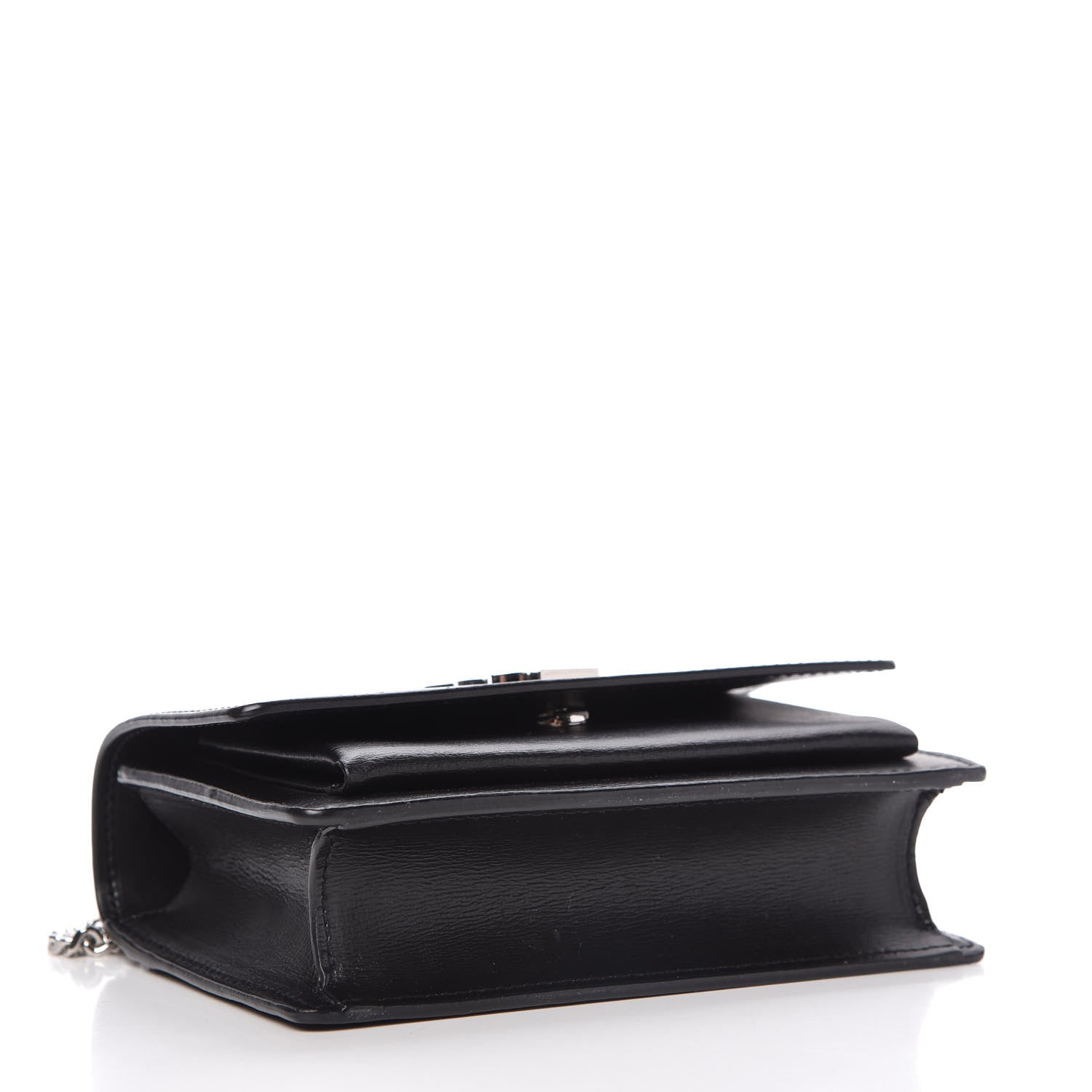 Saint Laurent Calfskin Monogram Sunset Chain Wallet Black 5 of 10