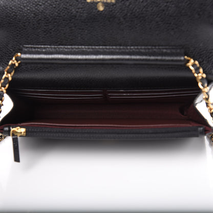 Chanel Caviar Quilted Wallet On Chain WOC Black 5 of 10