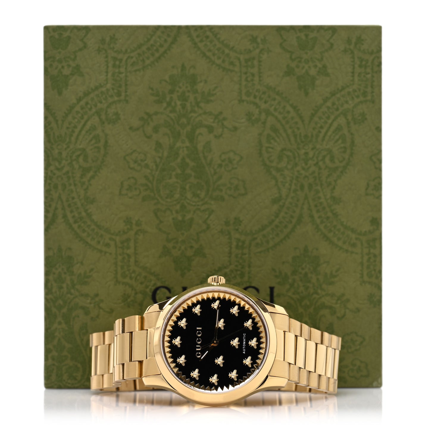 Stainless Steel 38mm G-Timeless Bee Automatic Watch Black