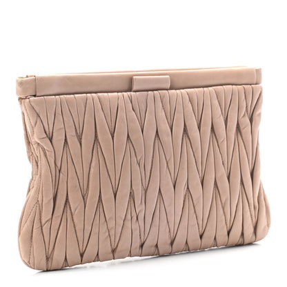 Miu Miu Nappa Matelasse Clutch Cammeo 3 of 7
