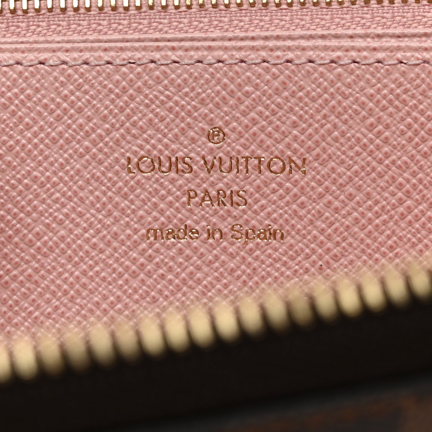 Damier Ebene Zippy Wallet Rose Ballerine