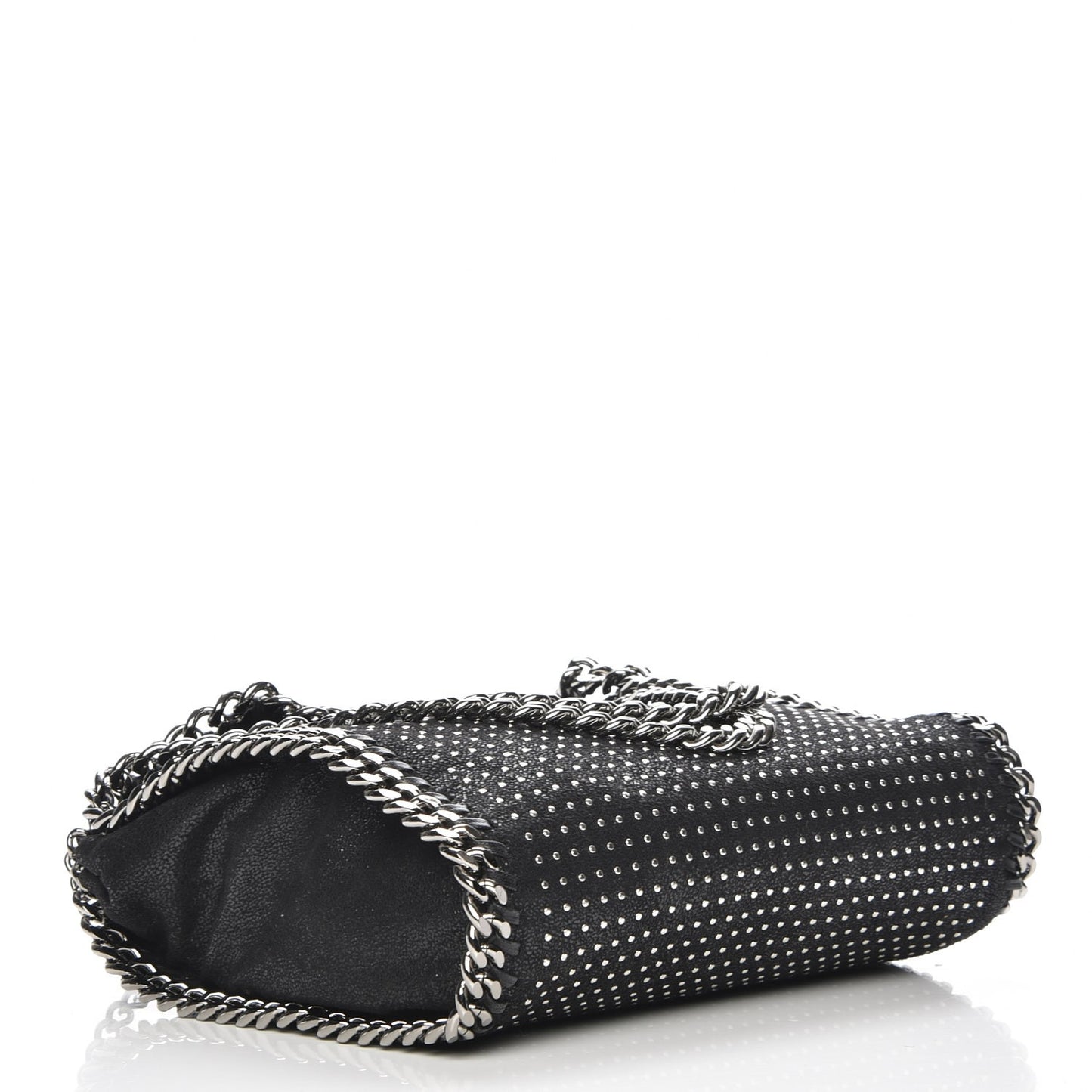 Shaggy Deer All Over Studs Mini Falabella Tote Black