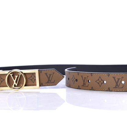 Louis Vuitton Monogram 25mm Dauphine Reversible Belt 90 36 Black 3 of 5
