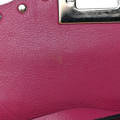 Valentino Garavani Vitello Medium Rockstud Flip Lock Crossbody Bag Deep Cyclamin 9 of 10