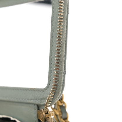 Chanel Metallic Lambskin Quilted Small CC Dynasty Vanity Case With Chain Grey 15 of 18