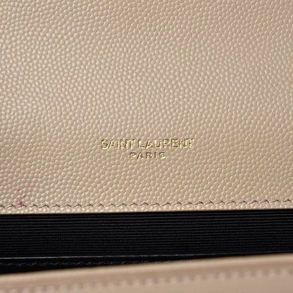 Saint Laurent Grain De Poudre Medium Monogram Kate Satchel Nude Powder 6 of 13