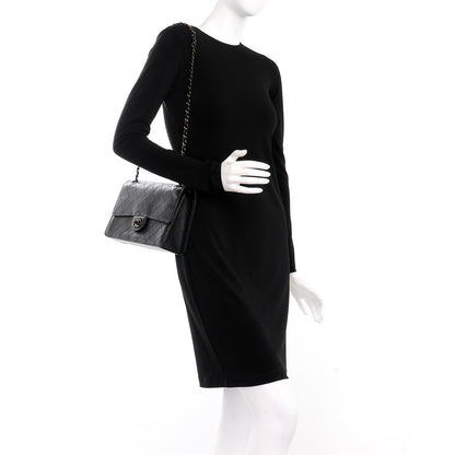 Chanel Calfskin Stitched Medium Single Flap Black 2 of 11