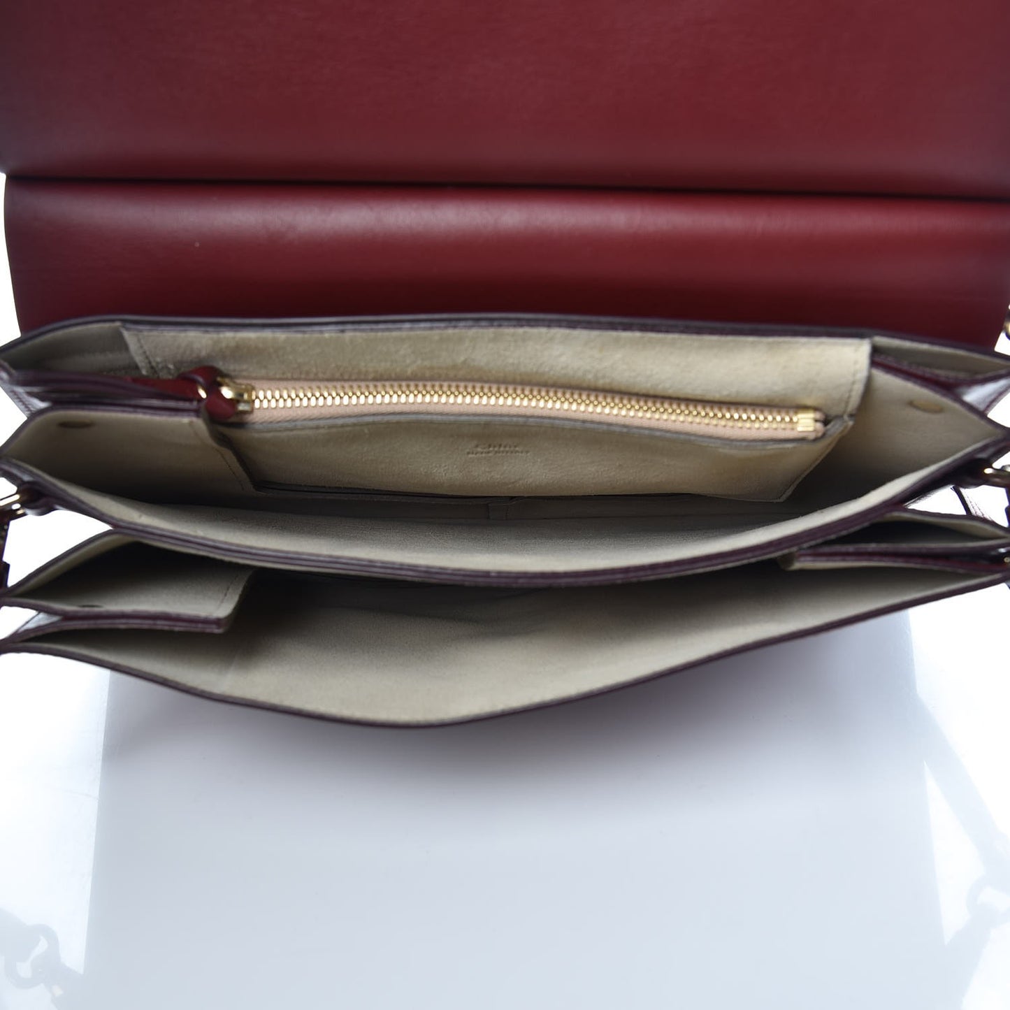 Calfskin Suede Medium Faye Shoulder Bag Plum Purple