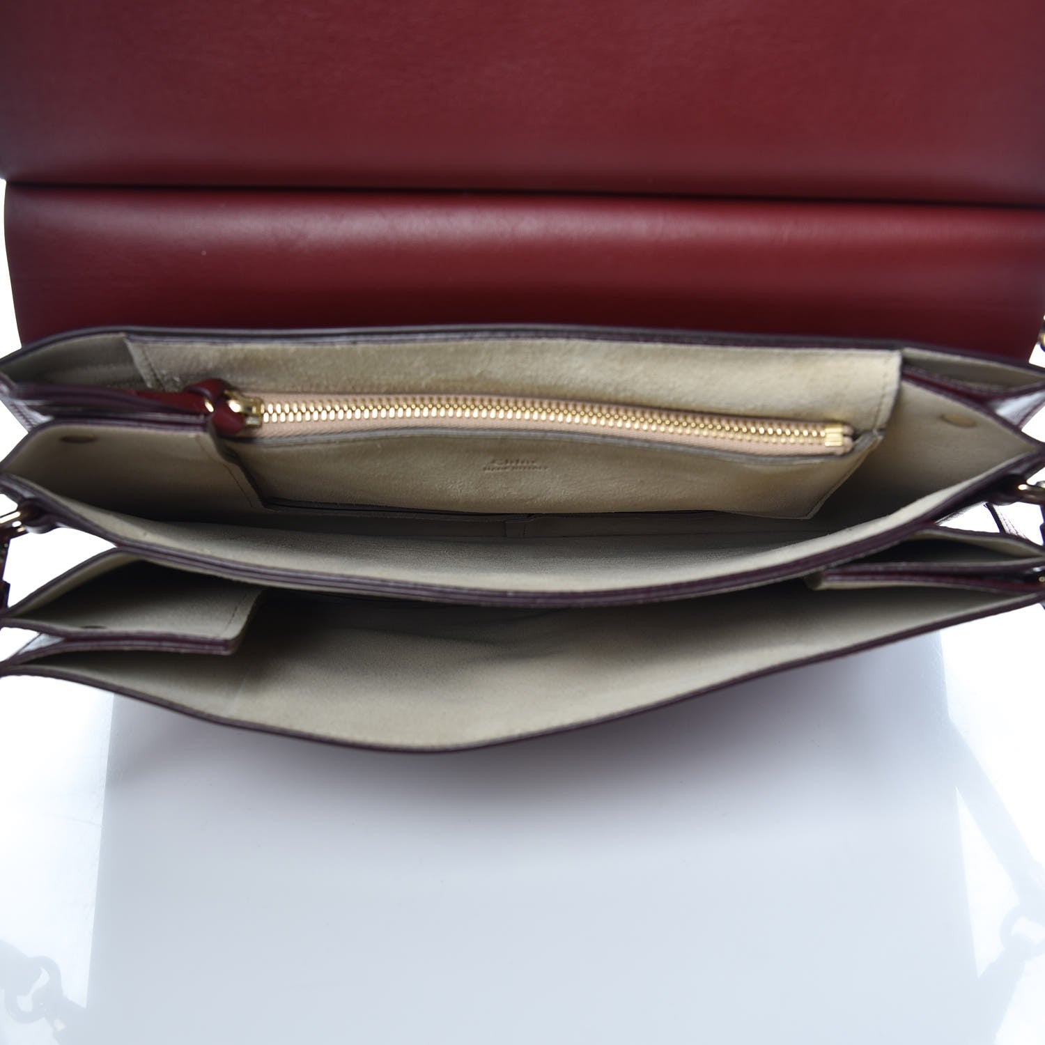 Chloe Calfskin Suede Medium Faye Shoulder Bag Plum Purple 5 of 10