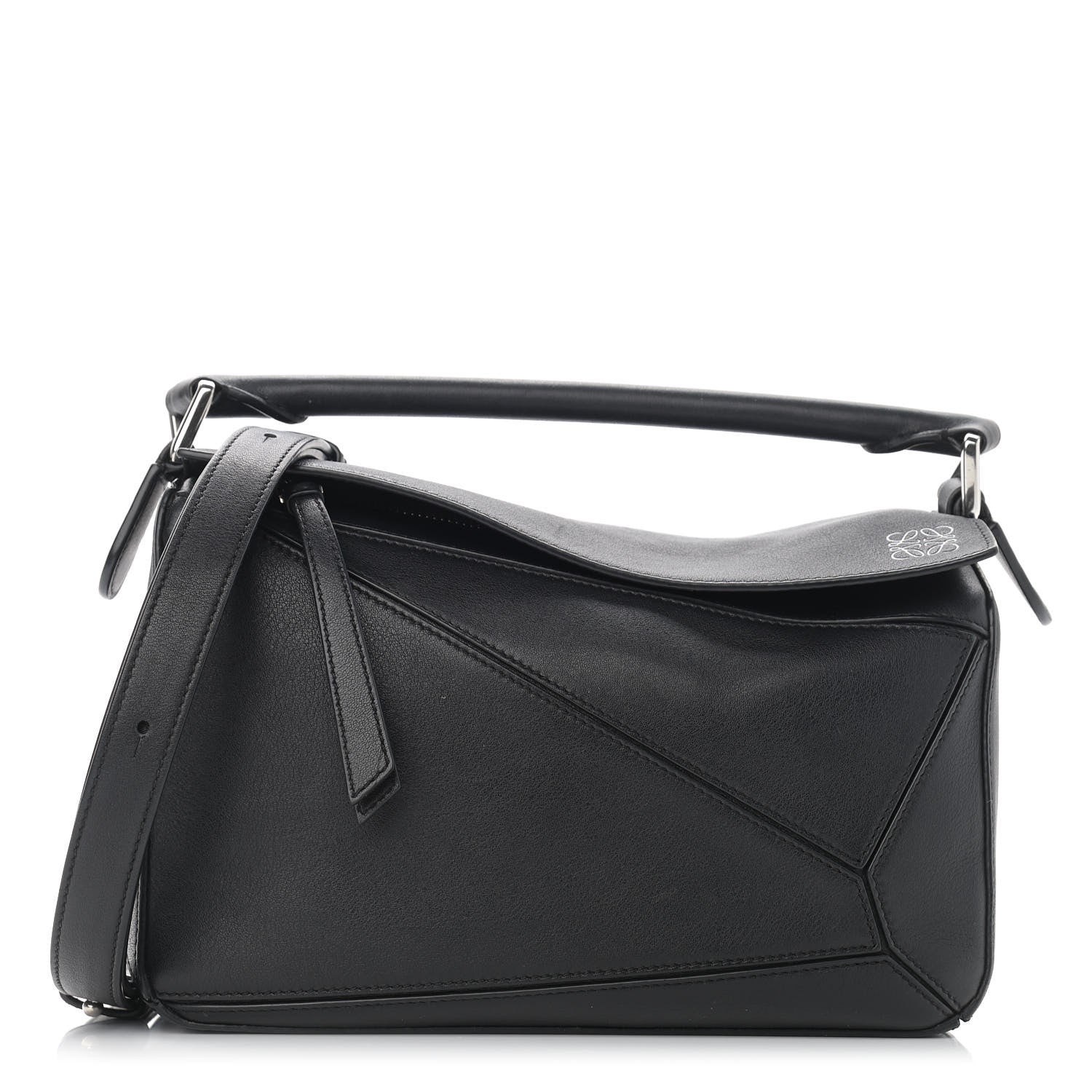 Loewe Calfskin Small Puzzle Bag Black 1 of 14
