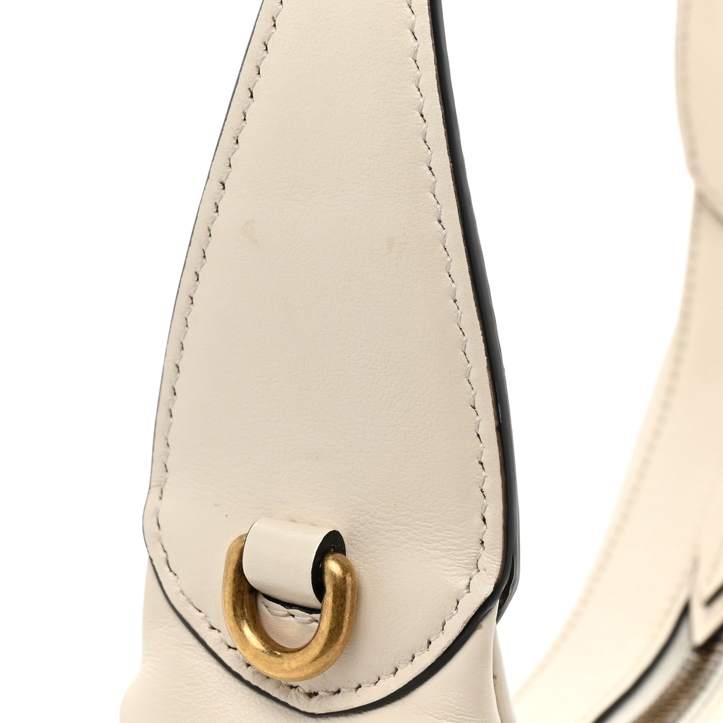 Calfskin Matelasse Chevron Mini GG Marmont Half Moon Hobo Mystic White