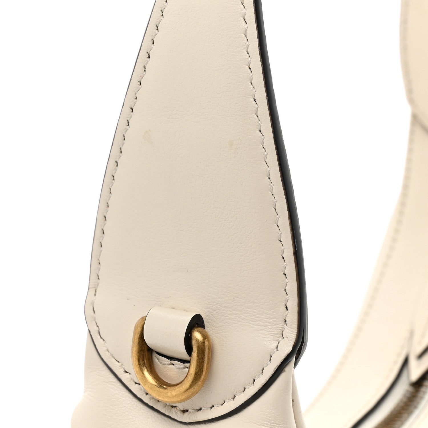 Gucci Calfskin Matelasse Chevron Mini GG Marmont Half Moon Hobo Mystic White 11 of 14