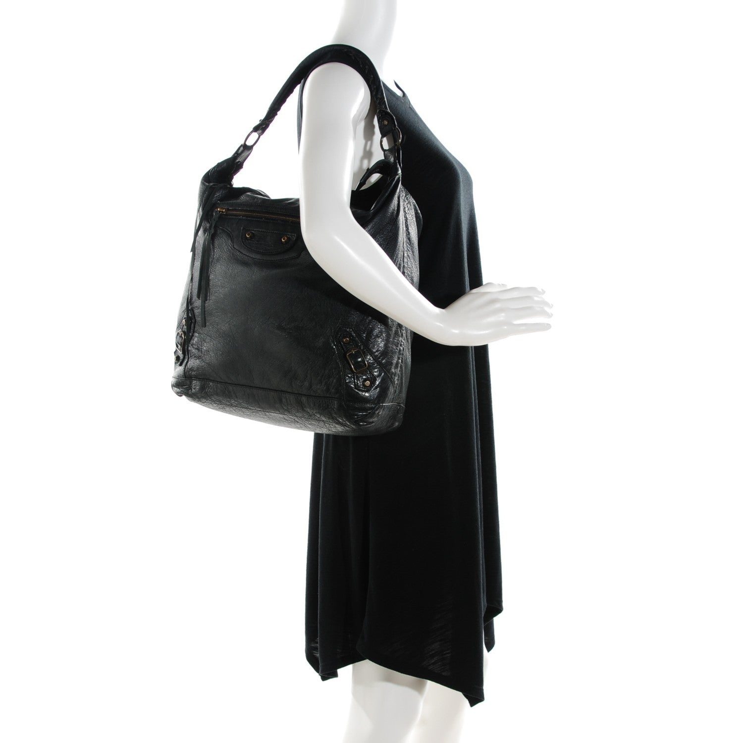 Balenciaga Agneau Classic Hardware Day Hobo Black 2 of 12