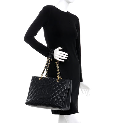 Chanel Caviar Quilted Grand Shopping Tote GST Black 2 of 7