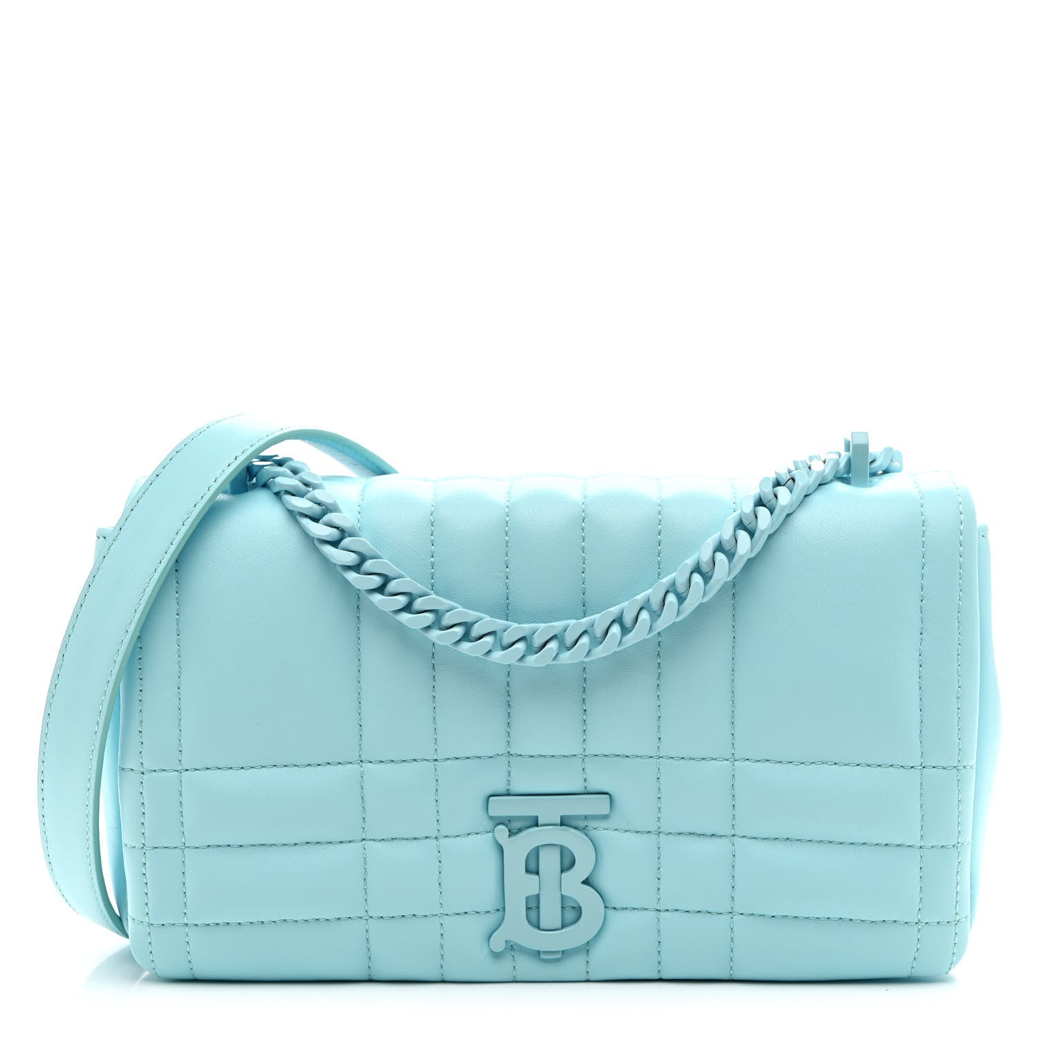 Burberry Lambskin Quilted Small Lola Bag Cool Sky Blue 1 of 12