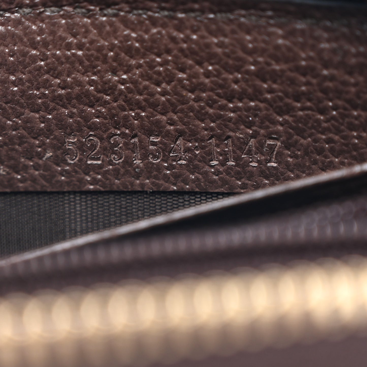 GG Supreme Monogram Web Ophidia Zip Around Wallet Brown