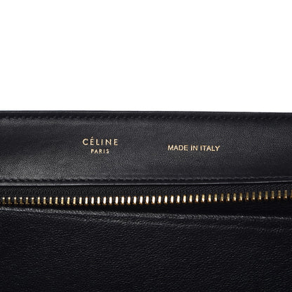 Celine Drummed Calfskin Suede Medium Tri-Color Trapeze Vermillion 7 of 12