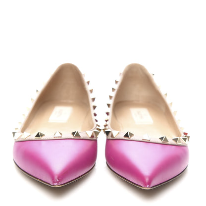 Valentino Garavani Calfskin Nappa Rockstud Ballerina Flats 39 Fuxia Poudre 2 of 12