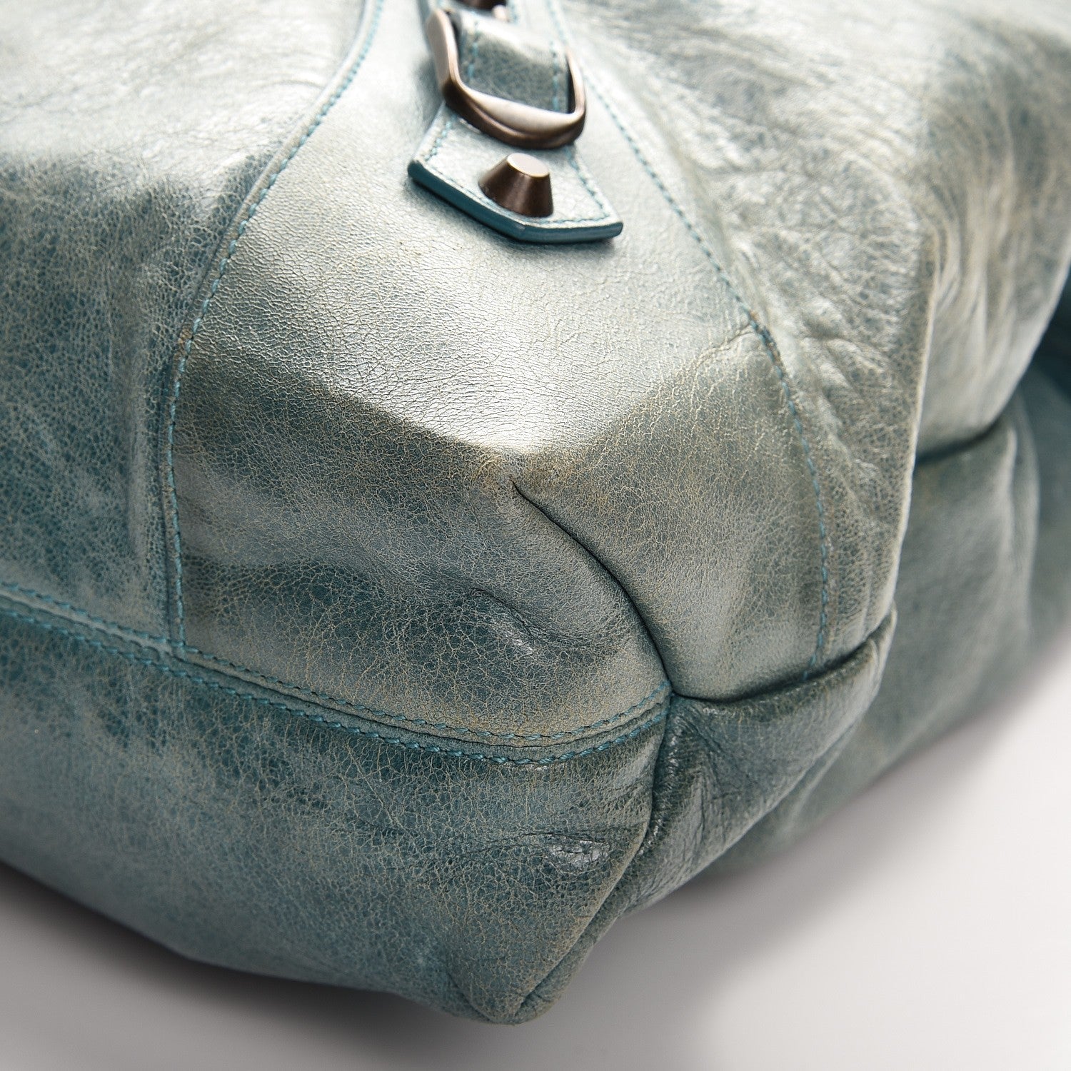 Balenciaga Agneau Classic Hardware Brief Aquamarine 9 of 15