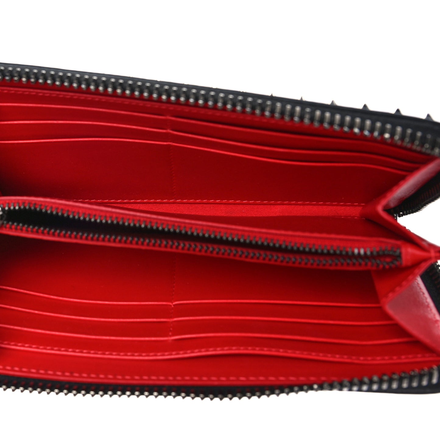 Calfskin Paris Panettone Spiked Zip Around Wallet Multicolor