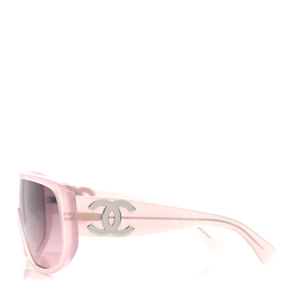 Chanel Acetate Shield Sunglasses 5495A Light Pink 3 of 10