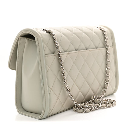 Chanel Lambskin Quilted Large Geometric Flap Light Grey Light Grey 3 of 12