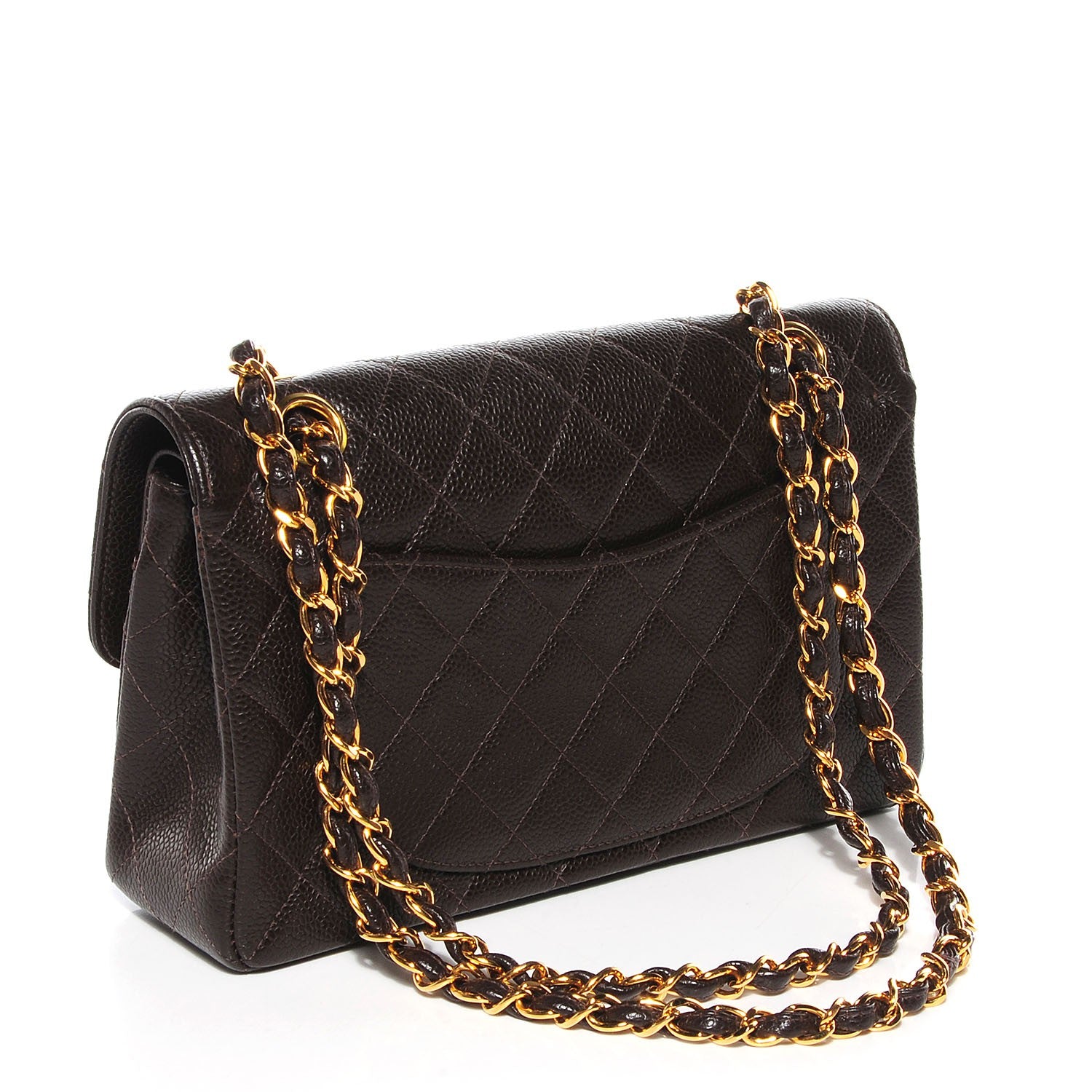 Chanel Caviar Quilted Small Double Flap Dark Brown 3 of 8
