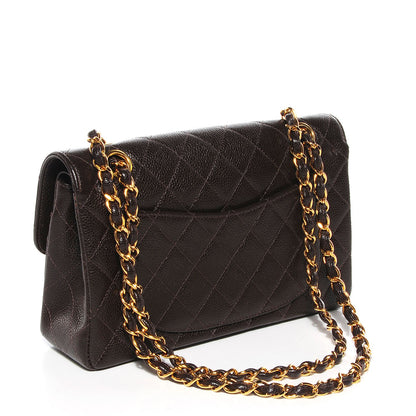Chanel Caviar Quilted Small Double Flap Dark Brown 3 of 8
