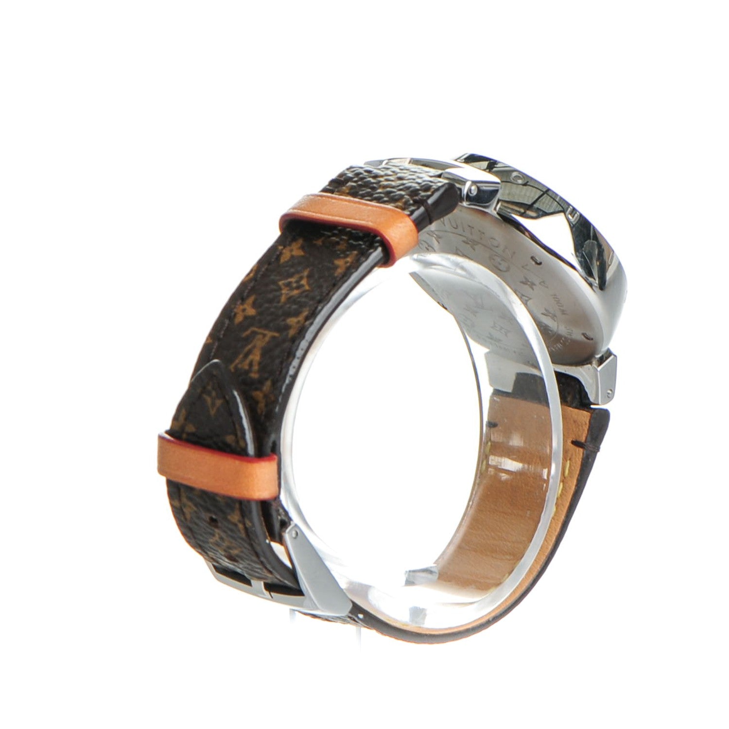 Louis Vuitton Stainless Steel Monogram Diamond Mother of Pearl 34mm Tambour Idylle Blossom Quartz Watch 5 of 10