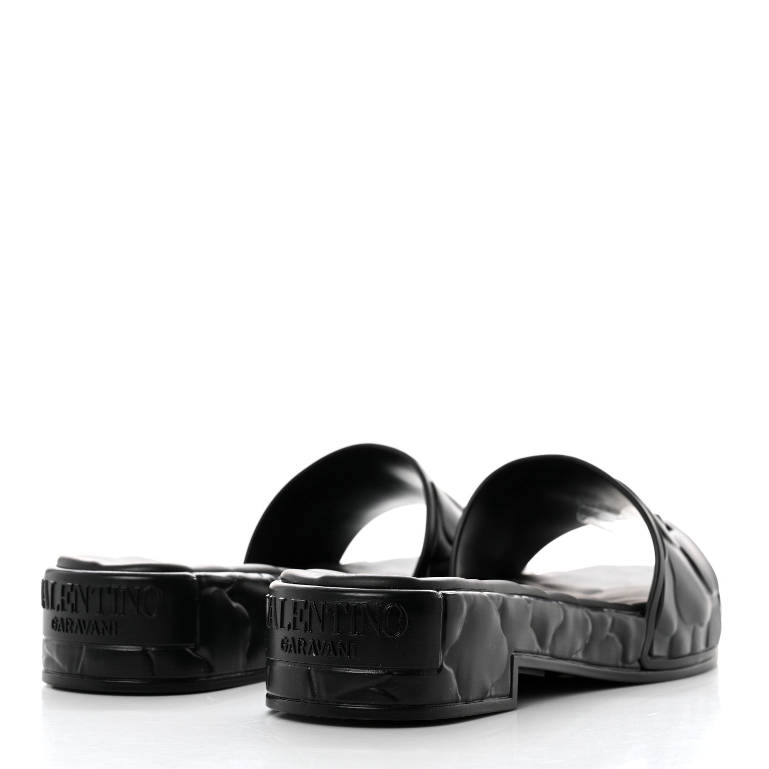 Valentino Garavani Rubber Atelier 03 Rose Edition 25/40mm Platform Slide Sandals 40 Black 4 of 7