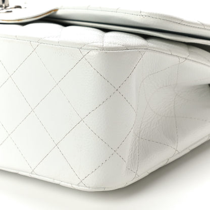 Chanel Caviar Quilted Jumbo Double Flap White 10 of 10
