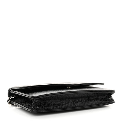 Chanel Caviar Timeless CC Wallet On Chain WOC Black 3 of 13